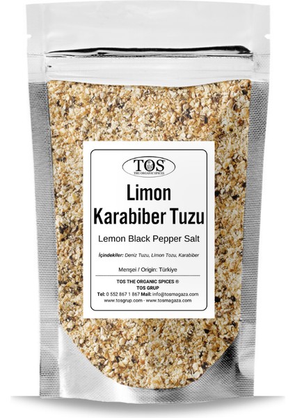 TOS The Organic Spices Limon Karabiber Tuzu 2,5 kg