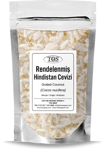 TOS The Organic Spices Rendelenmiş Hindistan Cevizi 250 gr