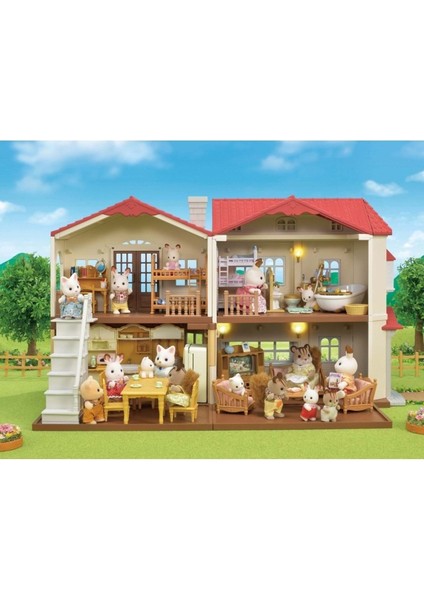 Erfa Grup - Sylvanian Families Kırmızı Çatılı Işıklı Şehir Evi