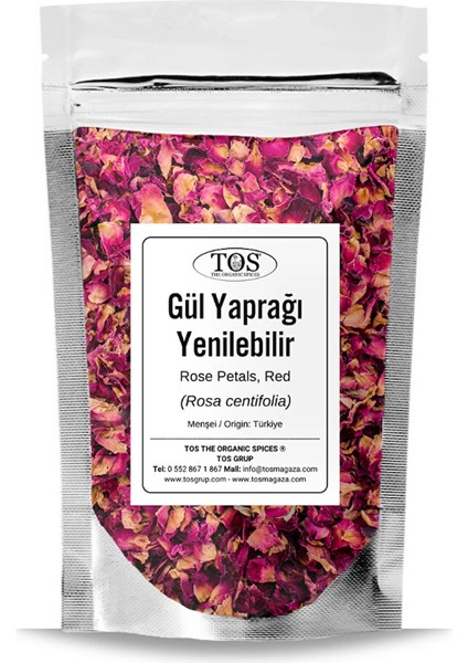 Gül Yaprağı 50 gr Yenilebilir (1. Kalite) Rosa Centifolia / Rose Petals, Red
