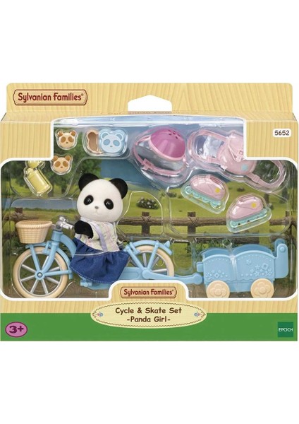 Sylvanian Families Bisiklet ve Paten Seti Panda Kız