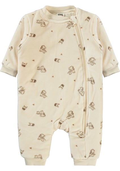 Erkek Bebek Patiksiz Uyku Tulumu 6-9 Ay Sütlükahve
