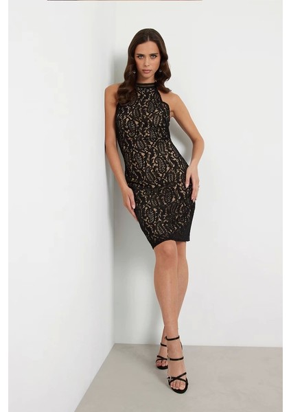 NEW LIZA MINI DRESS Kadın Siyah Elbise W4YK0KKC760-JBLK