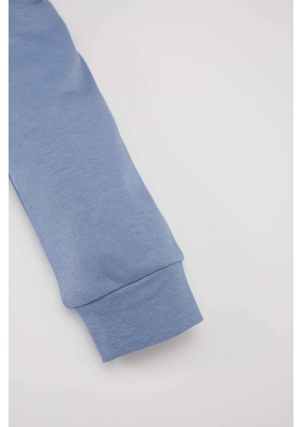 Erkek Bebek Pijama Takımı Baskılı Uzun Kollu Üst Beli Lastikli Alt D8652A524AU fırsatları