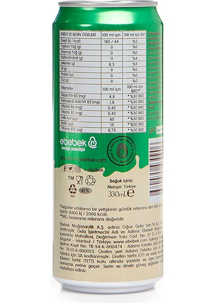 Stevialı Alkolsüz Malt Içeceği 330 ml