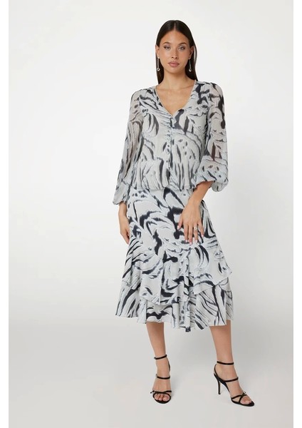 YVETTE LS PLEATING T Kadın Çok Renkli Elbise W4BH57WDW82-P9YI