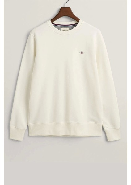 Gent Erkek Krem Regular Fit Sweatshirt