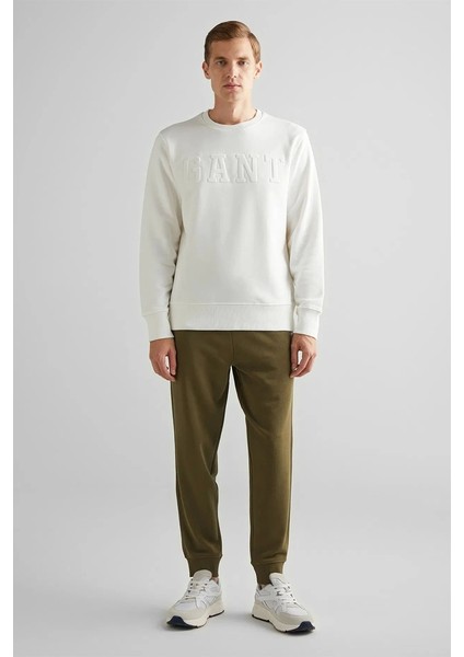 Erkek Krem Regular Fit Sweatshirt