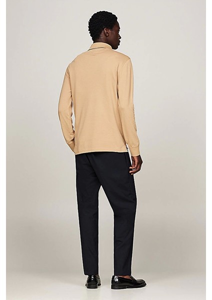 Erkek Uzun Kollu Polo Yaka Bej Sweatshirt fiyatları