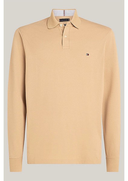 Erkek Uzun Kollu Polo Yaka Bej Sweatshirt indirimleri