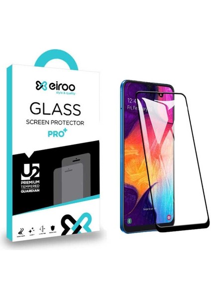 Eiroo Samsung Galaxy A50 Tempered Glass Full Cam Ekran Koruyucu