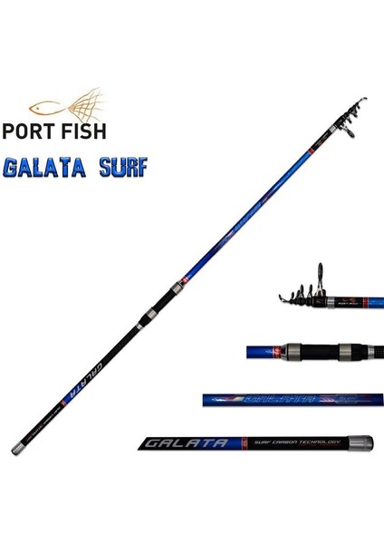 Galata 360 cm 250G Atarlı Karbon Teleskopik Olta Kamışı