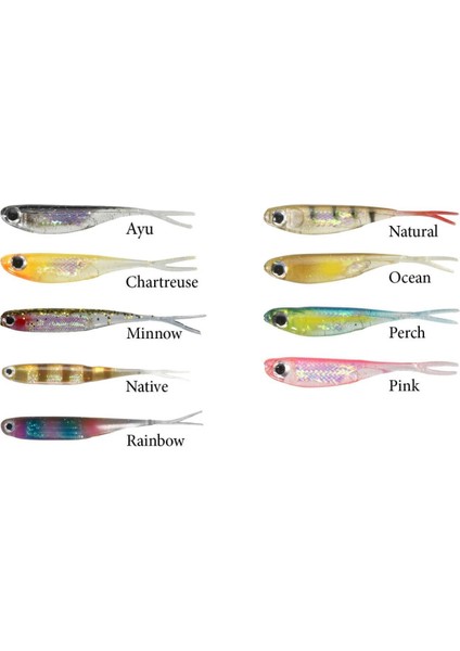 Powerbait Drop Shot Minnow Chartreuse 7.5 cm Silikon Balık 6 Adet