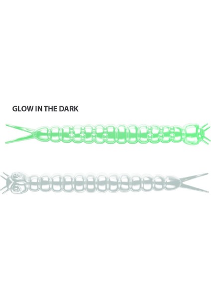 Slight Worm Cheese(Peynir Aromalı) Glow Uv Green 3.8 cm Suni Yem