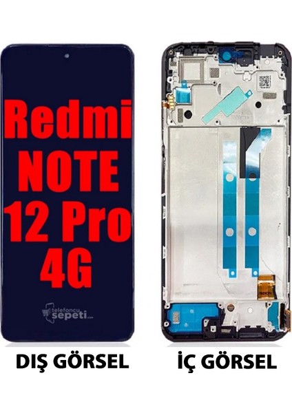 Xiaomi Redmi Note 12 Pro 4g Uyumlu Lcd+Dokunmatik+Çıtalı