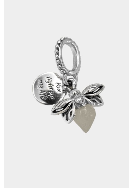 Karanlıkta Parlayan Ateş Böceği Charm | 925 Ayar Gümüş