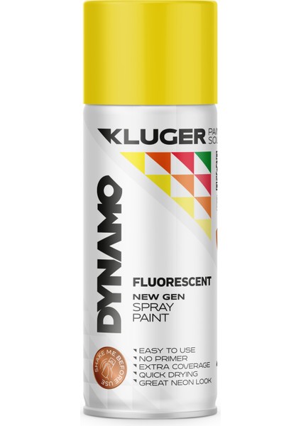 Dynamo Kluger Sprey Boya Floresan Sarı 455