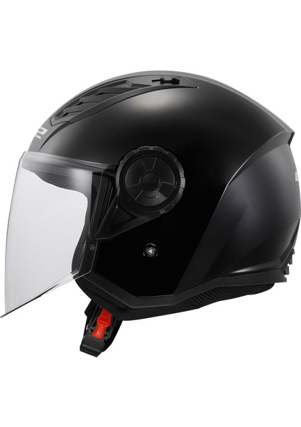 Airflow 2 Açık Motosiklet Kaskı Parlak Siyah