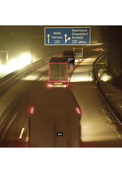 Tüvtürk Onaylı 5 Metre Kırmızı Parçalı Reflektörlü Reflektif Fosforlu Şerit Bant Kesikli Ikaz Bandı