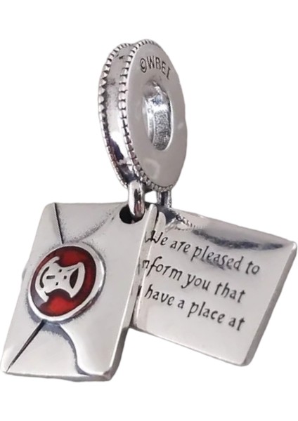 Harry Potter Hogwarts (Acceptance Letter) Mektup Charm |925 Ayar Gümüş