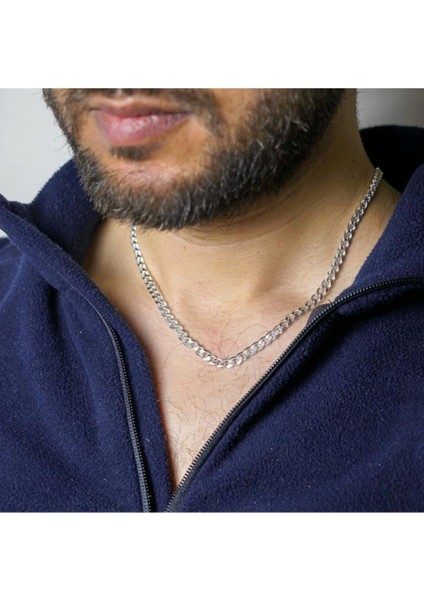 925 Ayar Gümüş 5 mm Gurmet Erkek Zincir Kolye fiyatları