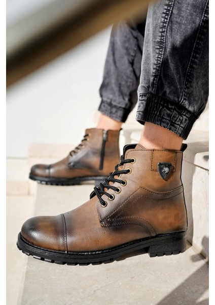 Thomas Açık Kahve Garantili Su & Soğuk Geçirmez Kışlık Fermuarlı Bot Kauçuk Taban Sağlam THOMAS-254 fiyatları