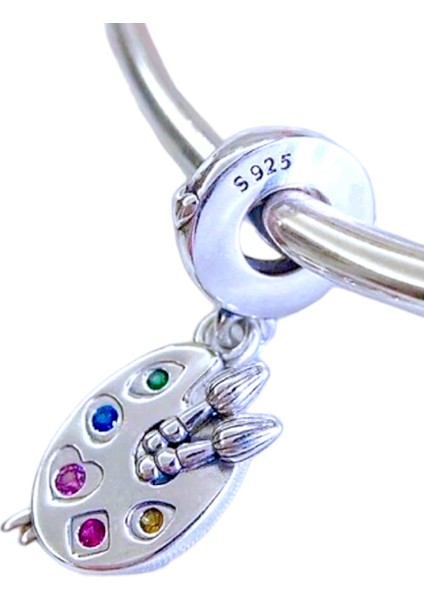 Ressam Paleti Charm | 925 Ayar Gümüş
