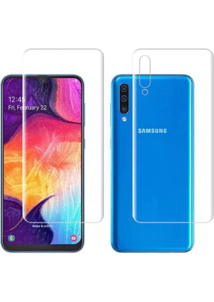 Exquıs Samsung Galaxy A50 Uyumlu Ön ve Arka Koruma 360 Full Kaplama