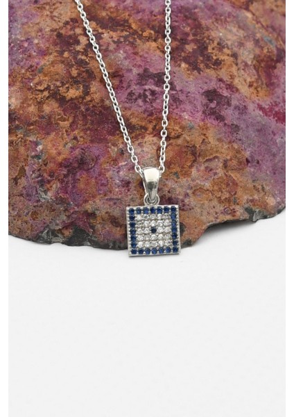 Gümüş Nazar Boncuğu Kolye - Nazar Boncuklu - Göz Kolye 925 Ayar Gümüş 901273 fiyatları