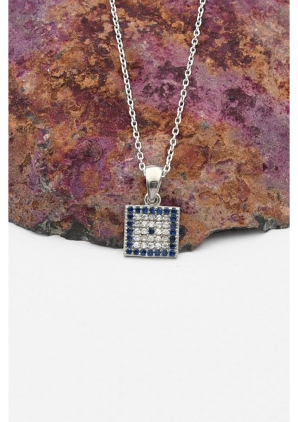 Gümüş Nazar Boncuğu Kolye - Nazar Boncuklu - Göz Kolye 925 Ayar Gümüş 901273 modelleri