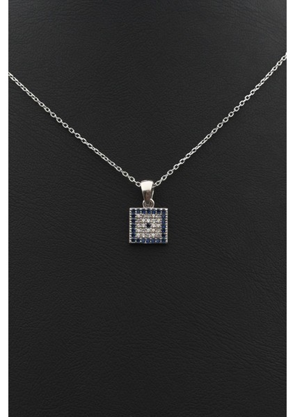 Gümüş Nazar Boncuğu Kolye - Nazar Boncuklu - Göz Kolye 925 Ayar Gümüş 901273 indirimleri