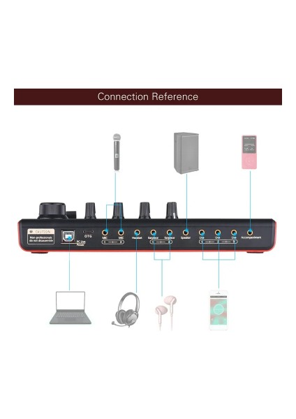 Çok Fonksiyonlu Mixer Ses Kartı SK300 Canlı Yayın Ses Kartı