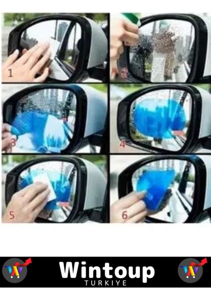 Özel Üretim Uzun Ömürlü Araç Yan Ayna Yağmur Kaydırmaz Cam Film 1 Çift fırsatları
