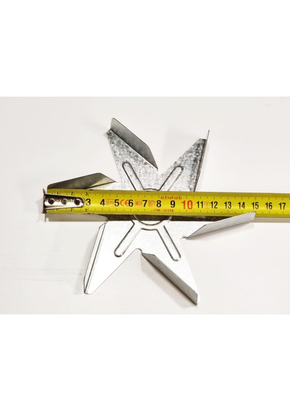 Turbo Fırın Fan Motor Metal Fanı 6 Kanat