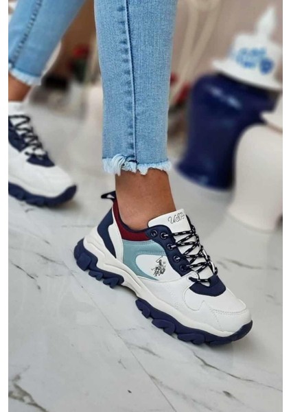 Tracky 4pr Kadın Günlük Spor Ayakkabı 10188389BEYAZ-MAVI