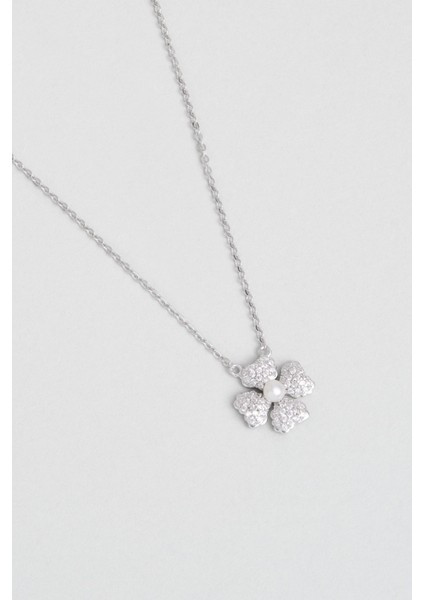 Kardelen 18 Ayar Beyaz Altın Kaplama 45 cm Gümüş Inci Kolye fiyatları