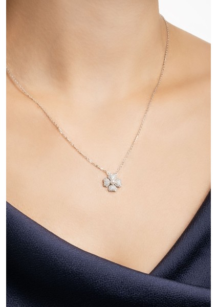 Kardelen 18 Ayar Beyaz Altın Kaplama 45 cm Gümüş Inci Kolye fırsatları