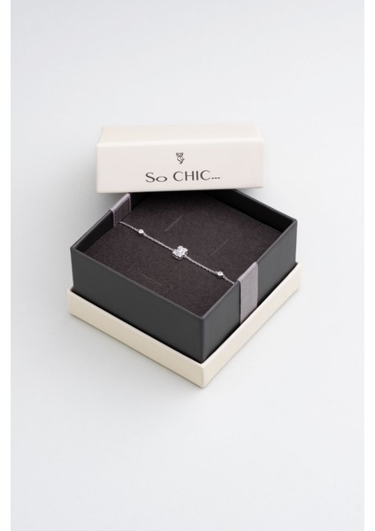 Minimal 18 Ayar Beyaz Altın Kaplama 19 cm Gümüş Baget Bileklik indirimleri