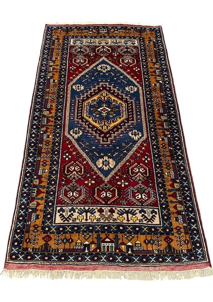 El Dokuma Sıfır Yahyalı Halısı 122X230 Kök Boya %100 Yün Halı