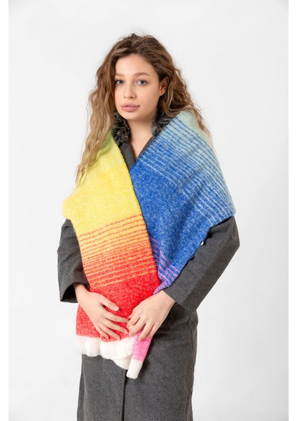 Çok Renkli Buklet Atkı Şal 67X197 cm 1288 Pembe fiyatları