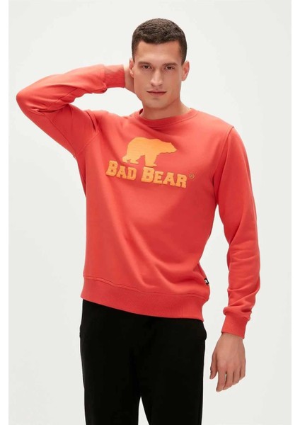 Bad Bear Logo Crewneck Erkek Sweatshirt 22.02.12.007GINGER