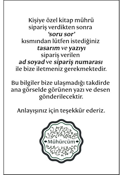 Kişiye Özel Kitap Mührü Isim Yazılı Kitap Mührü ve Istampa Set R5814-06 fiyatları