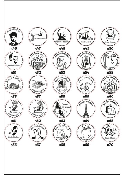 Kişiye Özel Kitap Mührü Isim Yazılı Kitap Mührü ve Istampa Set R5814-06 indirimleri