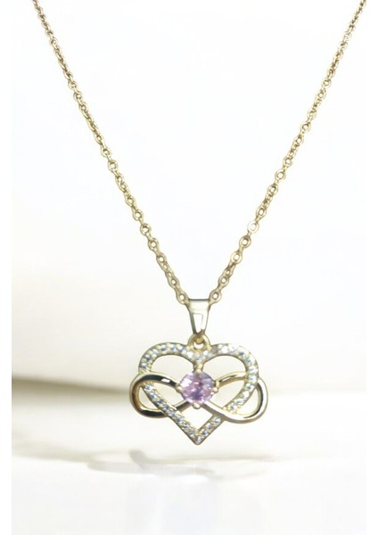 Sonsuz Aşk Kolye - Kalp Sonsuzluk Çelik Kolye (316L Paslanmaz Kararmaz Çelik)