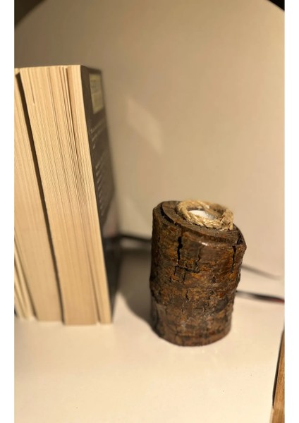 Ahşap Kütük Doğal Modern Masa Lambası El Yapımı 10-Cm fiyatları