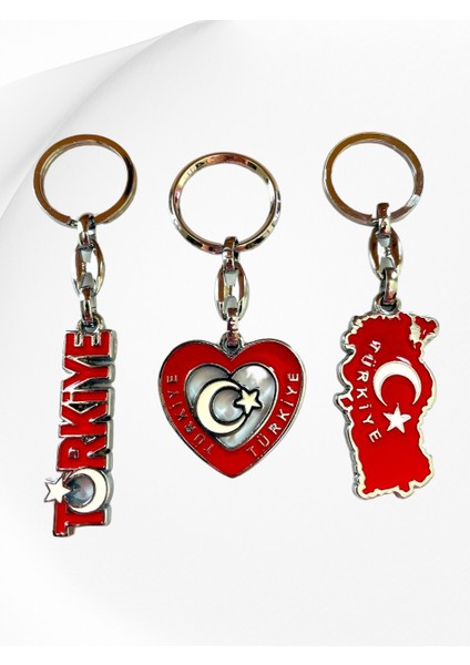Galata Gift Istanbul, Üç (3) Adet Metal Anahtarlık, Ev, Ofis, Iş Yeri Anahtarlık, Sağlam Hediyelik Anahtarlık