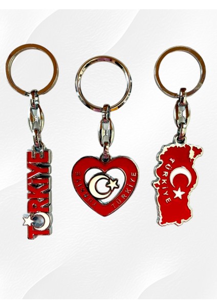 Galata Gift Istanbul, Üç (3) Adet Metal Anahtarlık, Ev, Ofis, Iş Yeri Anahtarlık, Sağlam Hediyelik Anahtarlık