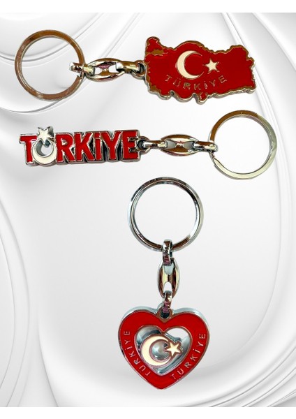 Galata Gift Istanbul, Üç (3) Adet Metal Anahtarlık, Ev, Ofis, Iş Yeri Anahtarlık, Sağlam Hediyelik Anahtarlık
