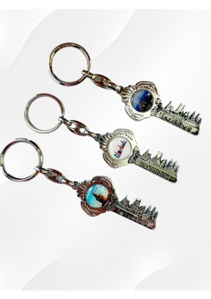Galata Gift Istanbul, Üç (3) Adet Metal Anahtarlık, Ev, Ofis, Iş Yeri Anahtarlık, Sağlam Hediyelik Anahtarlık