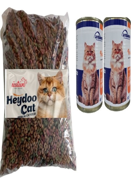 Kedi Mama Set (Kedi Kuru Maması Gourmet 3 Kg+ Kedi Yetişkin Tavuklu Yaş Mama 415 Gr)